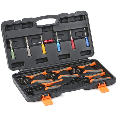 KIT-DC01 Multifunction Automotive Rapair Tool Kit Deutsch Crimping pliers Removal Tools（IWD-12/16/20，IWS-1424A/B,WR01,DR01-05) ► Photo 1/6