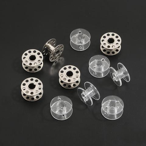 10pcs Iron Metal Bobbins Spool Sewing Craft Tools Transparent Plastic Empty Sewing Machine Bobbins Spool for Brother Singer ► Photo 1/6