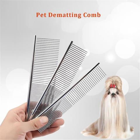 Long Thick Wool Pomeranian Spitz Comb Stainless Steel Remove Loose Undercoat Mats Tangles Knots Pet Demating Brush Tool Grooming ► Photo 1/6