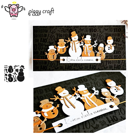 Piggy Craft metal cutting dies cut die mold Christmas snowman Scrapbook paper craft knife mould blade punch stencils dies ► Photo 1/1