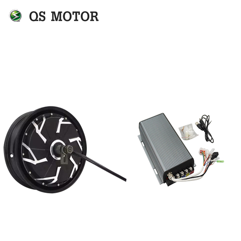 QS Motor 12inch 5000W 260 45H V4 BLDC electric scooter motorcycle wheel hub motor with sabvoton SVMC72200 Sin wave Controller ► Photo 1/2