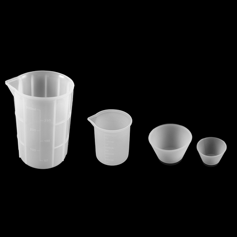 100ml /350ml Clear Plastic Graduated Measuring Cup Silicone Measuring Cup For DIY Crafts Epoxy Resin Jewelry Making ► Photo 1/6