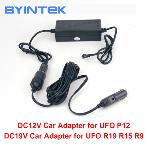 BYINTEK Vehicle Auto Car Power Adapter, DC12V/19 Voltage, 19V for UFO R15 R19 R9 and 12V for UFO P12 ► Photo 1/6