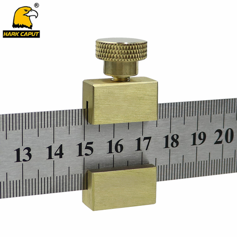 Steel Ruler Positioning Block Brass Angle Scriber Line Marking Gauge For Ruler Locator DIY Carpentry Scriber Measuring Tools ► Photo 1/6