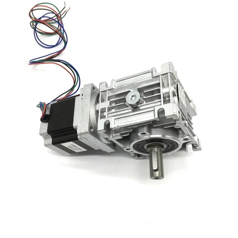 RV030 Worm Gearbox 20:1 Speed Reducer 14mm output 56MM Nema23 Stepper Motor 3A 1.2NM 2Phase kit Convert 90 degree CNC Router ► Photo 1/5