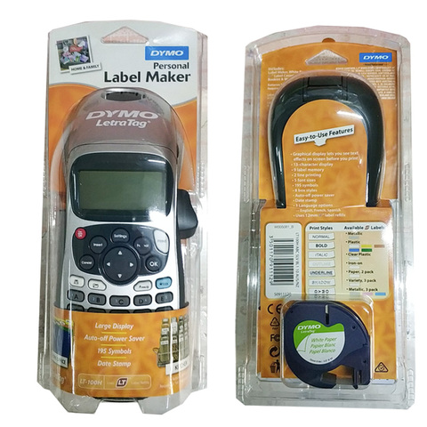 Dymo LetraTag LT-100H Handheld Label Maker Compatible for 12mm Letra Tag 91201 91200 12267 91202 Label Tapes 9V 2A Adapter ► Photo 1/5