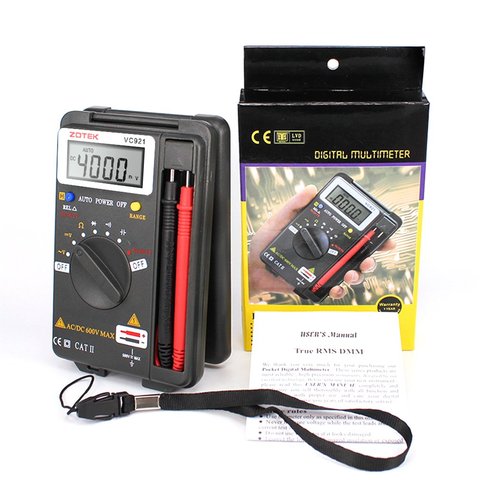 ZOTEK VC921 Multimeter Pocket Tester Portable Digital Autoranging 4000 Counts AC DC Voltmeter Ohm Capacitance Meter Mini ► Photo 1/6