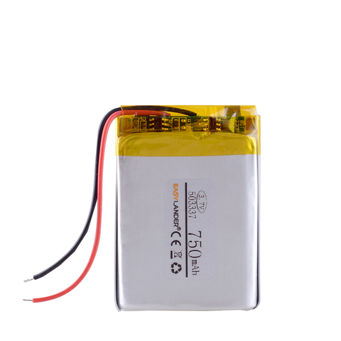 3.7V 750mAh 503337 Polymer lithium ion / Li-ion battery for mp3 mp4 smart watch speaker POWER BANK angeleye ae210 video monitor ► Photo 1/6