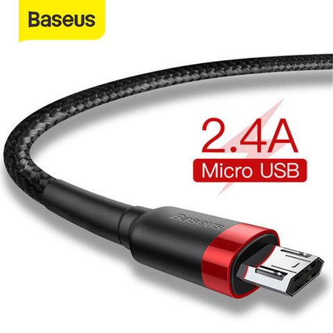 Baseus Micro Fast Charging USB Cable For Xiaomi Redmi Reversible 0.5M 1M 2M 3M Micro USB Charger Data Cable For Samsung Phones ► Photo 1/6