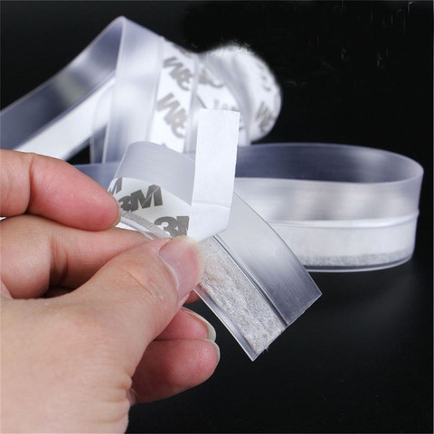 Transparent Windproof Silicone Door Window Sealing Strip Bar Door Sealing Sound Insulation Strip Self-adhesive Windproof AG23 ► Photo 1/6