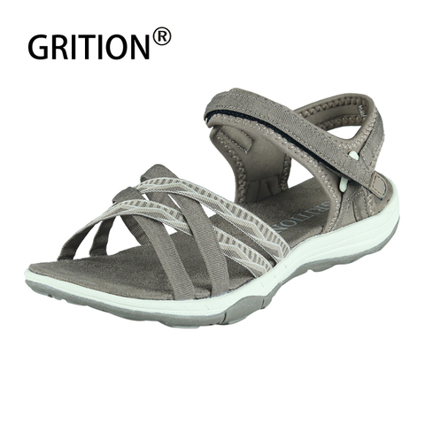 GRITION Women Sandals Breathable Lightweight Flat Stylish Summer Beach Shoes Quick-drying Casual Sexy Hiking Sandal New Color 41 ► Photo 1/6