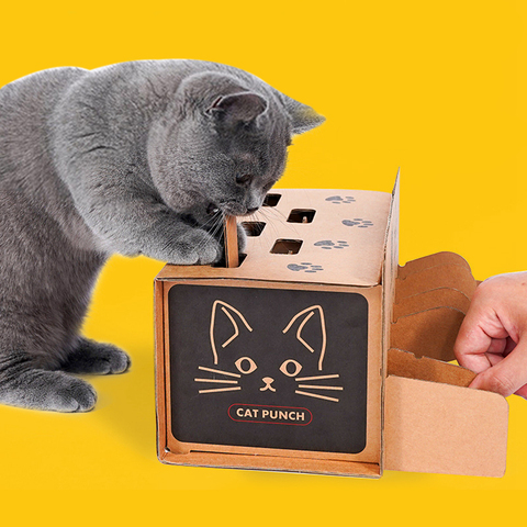 Buy Online Cat Punch Scratch Toy Supplies Interactive Mole Mice Game Toy Diy Mouse Pop Up Puzzle For Cats Treat Exercise Training Cat Toys Alitools