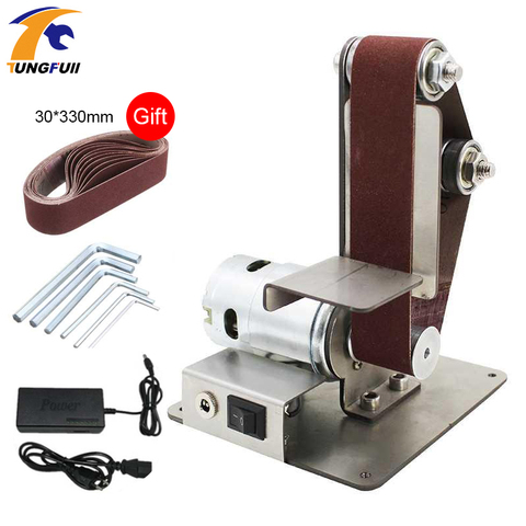 110-240V Electric Belt Machine Sander 350W Sanding Grinding Polishing Machine Abrasive Belts Grinder DIY Polishing Cutter Edges ► Photo 1/6