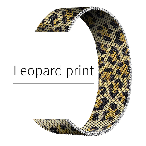 Leopard Point for apple watch Band se640mm Milanese Loop 44mmBands Magnetic Bracelet Metal Strap38 42 3Stainless steel watchband ► Photo 1/6