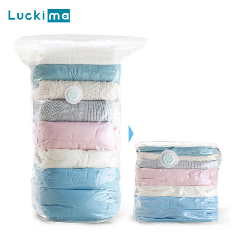 No Pump Needed Vacuum Storage Bags for Clothes Blankets Comforters Sweaters Pillows Home Compression Seal Bags Space Saver Bags ► Photo 1/6