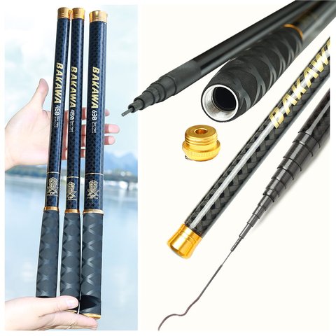 MINI ROD 45CM Ultra-short high Carbon Telescopic carp fishing rod Ultralight 1.8m 3.6m 4.5m 5.4m 6.3m 7.2m Travel fishing gear ► Photo 1/6