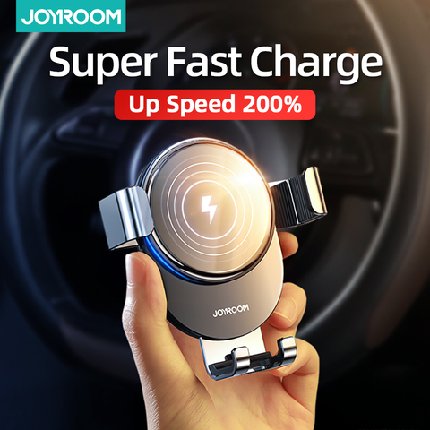 Joyroom car phone holder 15w qi wireless charger for iPhone X Samsung S10 S9 S8 phone holder car phone power charger in air vent ► Photo 1/6