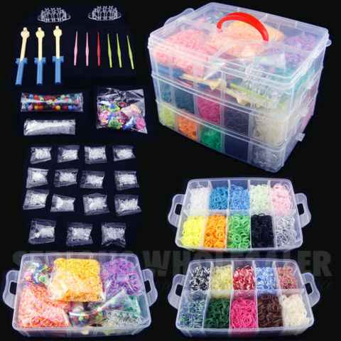 DIY Hand Made Rubber Bands Twist Loom Set Rubber Loom Bands Kits