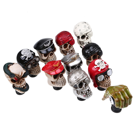 Universal Manual Gear Shift Knob Skull Pirate Pilot Series Gear Stick Shifter Replacements Car Accessories ► Photo 1/6