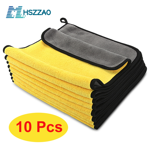 3/5/10 pcs Extra Soft Car Wash Microfiber Towel Car Cleaning Drying Cloth Car Care Cloth Detailing Car WashTowel Never Scrat ► Photo 1/6