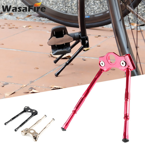 Adjustable Bicycle Crank Kickstand Road Mountain Bike Parking Rack Pedal Support Mini MTB Stand Foot Brace Cycling Parts ► Photo 1/6