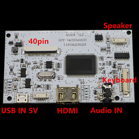 5 inch Driver Board 40Pin LCD Screen Controller HDMI-compatible for HSD050IDW1-A20 K050G21-40NT-A1 800*480 LCD panel Micro-USB5V ► Photo 1/5