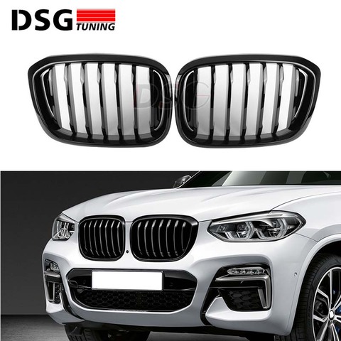 Front Kidney Grill For BMW G01 G02 Bumper Racing Grille X3 X4 ABS Gloss Black/Matt Black Auto Styling xDrive20i xDrive30i 2022+ ► Photo 1/6