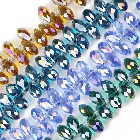 JHNBY Briolette Pendant Waterdrop Austrian crystal beads 8*13mm 30pcs Top quality Teardrop beads for jewelry making bracelet DIY ► Photo 1/4