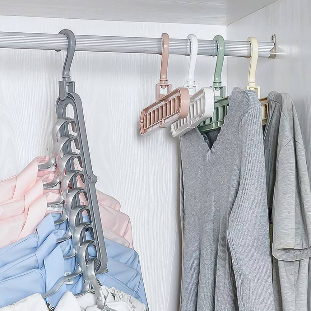 New Clothes Hanger Closet Organizer Space Saving Hanger Multi-port Clothing  Rack Plastic Scarf Storage hangers for clothes - AliExpress