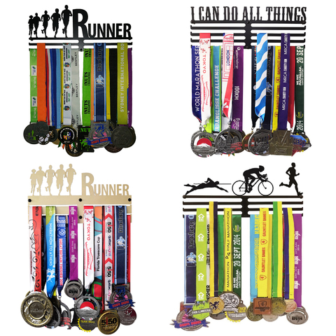 Triathlon and Marathon Runner Metal Medal Hanger ► Photo 1/6