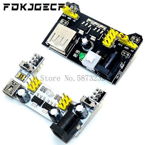 MB102 Breadboard Power Supply Module /MB102 white Breadboard Dedicated Power Module 2-way 3.3V 5V MB-102 Solderless Bread Board ► Photo 1/6