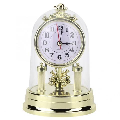 Table Clock European Retro Style Clock Living Room Clock Antique Silent Desktop Clock Office Alarm Clock Home Decoration Clock ► Photo 1/6