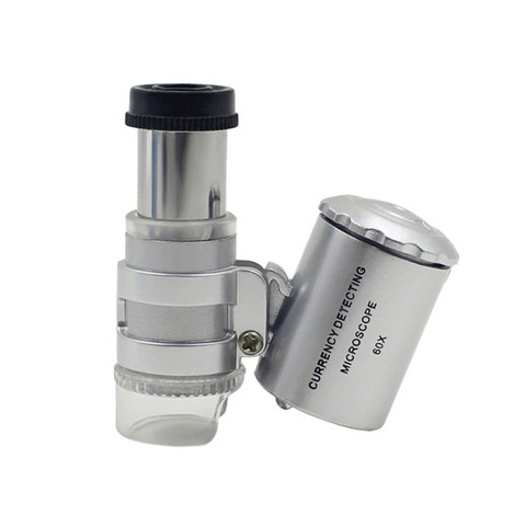 60 Times Microscope LED Lamp Lights Yanchao Lights Portable Pocket With Lamp Magnifying Glass Magnifiers ► Photo 1/6