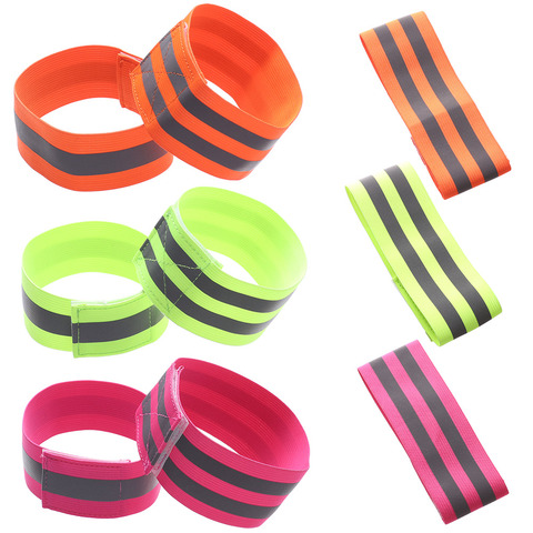 1pc Warning Wristband Safety Armband Bicycle Bind Pants Hand Leg Strap Reflective Tape Running Cycling Reflective Strips Outdoor ► Photo 1/6