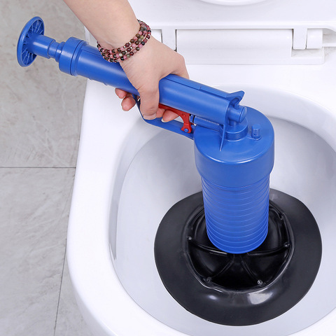 Air Power Drain Blaster Gun High-pressure Manual Sink Plunger Opener Bathroom Toilets Closestool Pipe Dredging Clean Pump Tools ► Photo 1/6