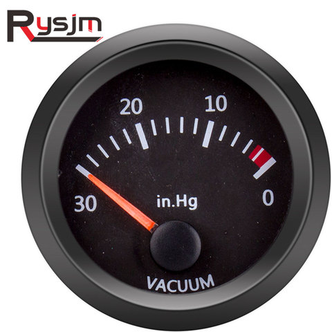 Vacuum Gauge  Universal 12V Car Meter Auto Pointer 0~30 In.Hg 2