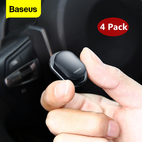 Baseus 4Pcs Car Clips USB Cable Organizer Storage Car Hook Car Sticker Holder Auto Fastener for Cable Headphone key Wall Hanger ► Photo 1/6