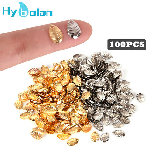 100pcs/lot Fishing Lure Metal Copper Blades Fish Scale Blade Spinner Rings Blade DIY Fishing Lure Hard Baits Accessories ► Photo 1/6