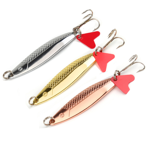 2pcs/Lot Spinner Spoon Fishing Lure 6cm/10g Metal Hard Baits Sequins Noise Artificial Bait with Treble Hook Fishing Tackle Pesca ► Photo 1/6