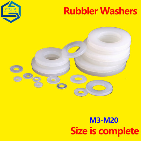 Rubber  Washer Nylon Gasket, Thick Insulating Flat Gasket, Soft Plastic Gasket, Plastic Screw Washer M3-M20 ► Photo 1/6