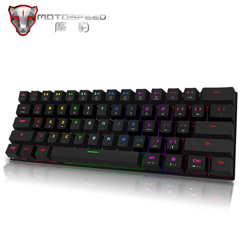 Motospeed CK62 Gaming Mechanical Keyboard USB Wired Bluetooth Wireless Dual Mode Mini 61 Keys RGB Backlit LED Keyboard for gamer ► Photo 1/6