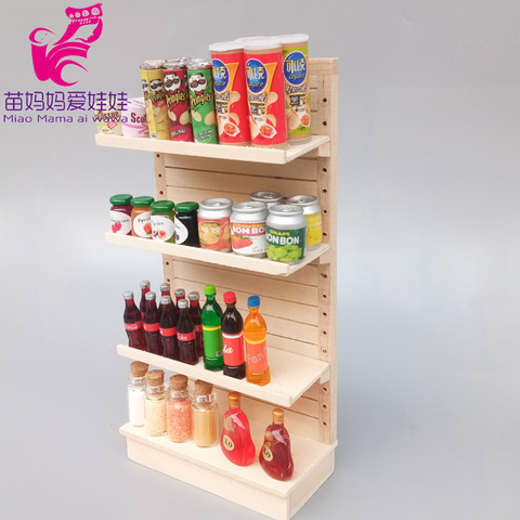 1/12 MINI Dollhouse Miniature Supermarket Store Refrigerator