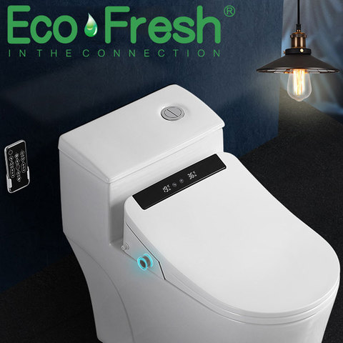 Ecofresh bathroom smart toilet seat cover electronic bidet clean dry seat heating wc gold intelligent led light toilet seat ► Photo 1/6