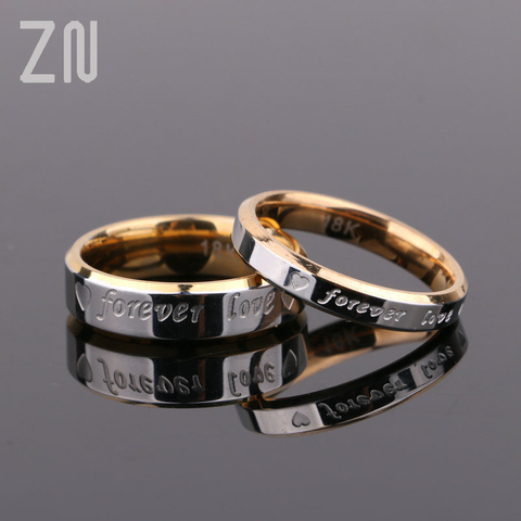 Unisex Men Women Fashion Couple Ring Steel Forever Love ► Photo 1/6