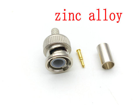 10PCS BNC Plug Crimp Connectors for RG58 RG-58 Coax Male Antenna cable ► Photo 1/6