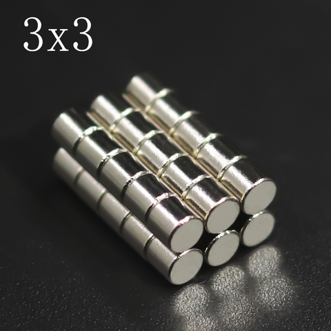 50/100/200/500/1000 Pcs 3x3 Neodymium Magnet 3mm x 3mm N35 NdFeB Round Super Powerful Strong Permanent Magnetic imanes Disc 3x3 ► Photo 1/6