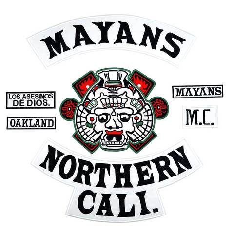 MAYANS NORTHERN CALI backing Embroidered Sewing Label punk biker Patches Clothes Stickers Apparel Accessories Badge ► Photo 1/6