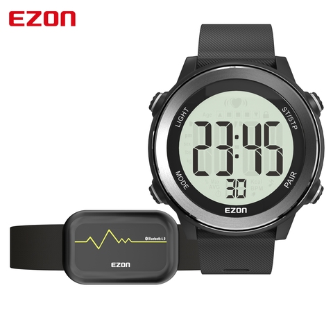 EZON T057 Men's Heart Rate Monitor Running Digital Watch Alarm Chronograph Calorie Counter Sport Watch with Chest Strap ► Photo 1/6