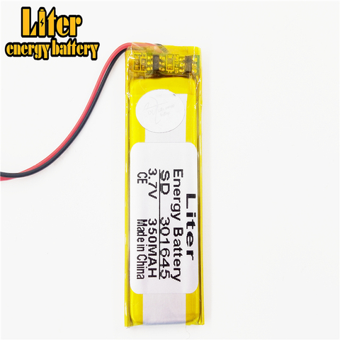 polymer lithium battery 301645 3.7V 350MAH 301545 MP3 sound recording pen Bluetooth earphone point reading pen wirel ► Photo 1/4