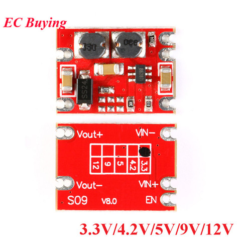 DC-DC Automatic Buck Boost Power Module Step Up Down Board DC DC Input 3-15V Output 3.3V/4.2V/5V/9V/12V Electronic DIY PCB S09 ► Photo 1/4